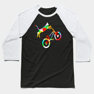 Cat Bike Baseball T-Shirt